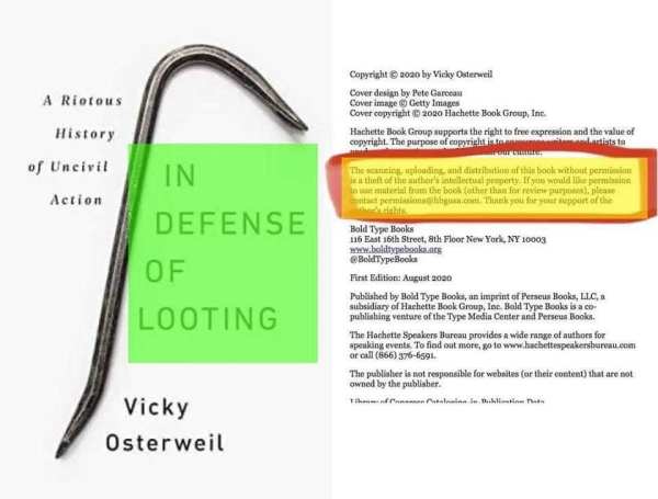 [But some looting is indefensible]